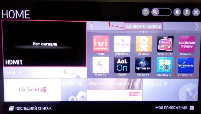 Настройка IPTV на LG Netcast LG SMART WORLD